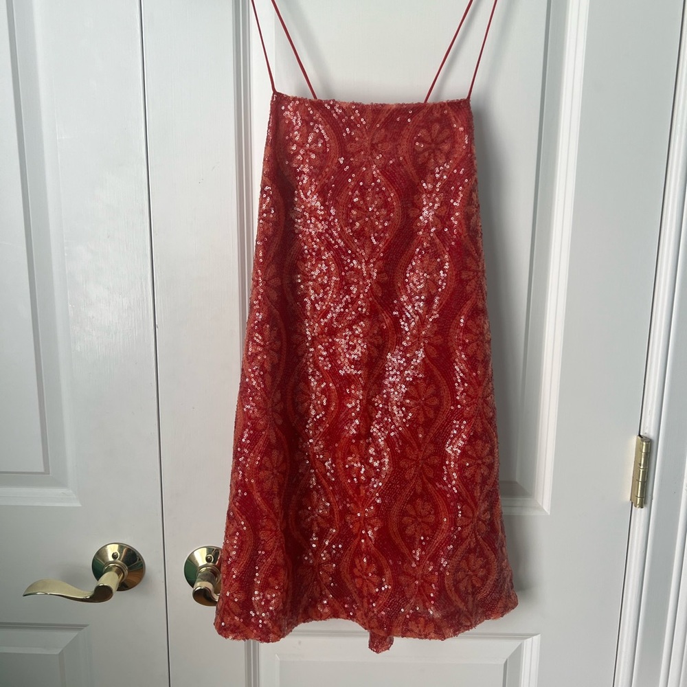 SOLD❌ Free People “Retro Babe” sequin mini dress